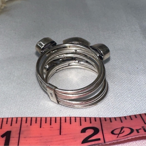 Sparkly Purple Topaz multi-gem handcrafted ring - Picture 4 of 8